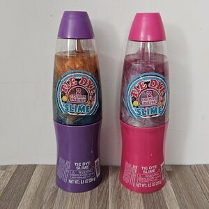 Lava Tye-Die Slime 2 Pack Goo Squishy Liquid Kids Fun Shimmer Shine Weird Putty